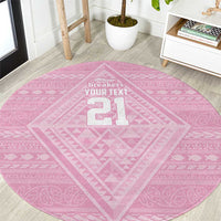 Custom New Zealand Basketball Indigenous Round Carpet - Polynesian Pride