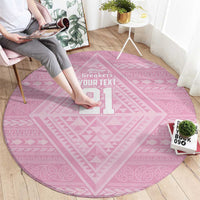 Custom New Zealand Basketball Indigenous Round Carpet - Polynesian Pride