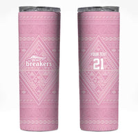 Custom New Zealand Basketball Indigenous Skinny Tumbler - Polynesian Pride