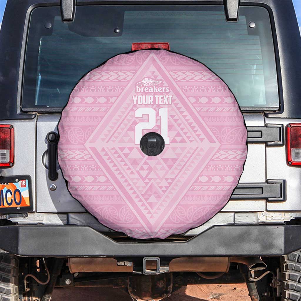 Custom New Zealand Basketball Indigenous Spare Tire Cover LT9 Pink - Polynesian Pride