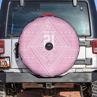Custom New Zealand Basketball Indigenous Spare Tire Cover LT9 Pink - Polynesian Pride
