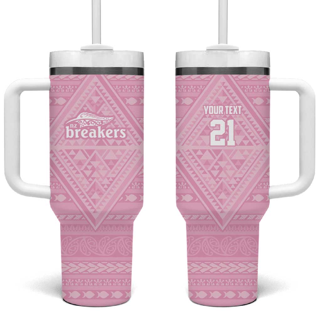 Custom New Zealand Basketball Indigenous Tumbler With Handle - Polynesian Pride