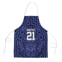 Custom Basketball New Zealand Apron Blue Maori Ta Moko Indigenous - Polynesian Pride