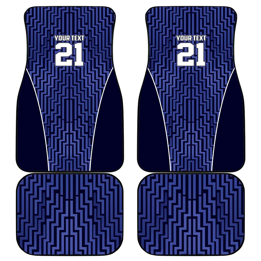 Custom Basketball New Zealand Car Mats Blue Maori Ta Moko Indigenous - Polynesian Pride