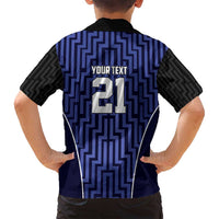 Custom Basketball New Zealand Family Matching Puletasi and Hawaiian Shirt Blue Maori Ta Moko Indigenous LT9 - Polynesian Pride
