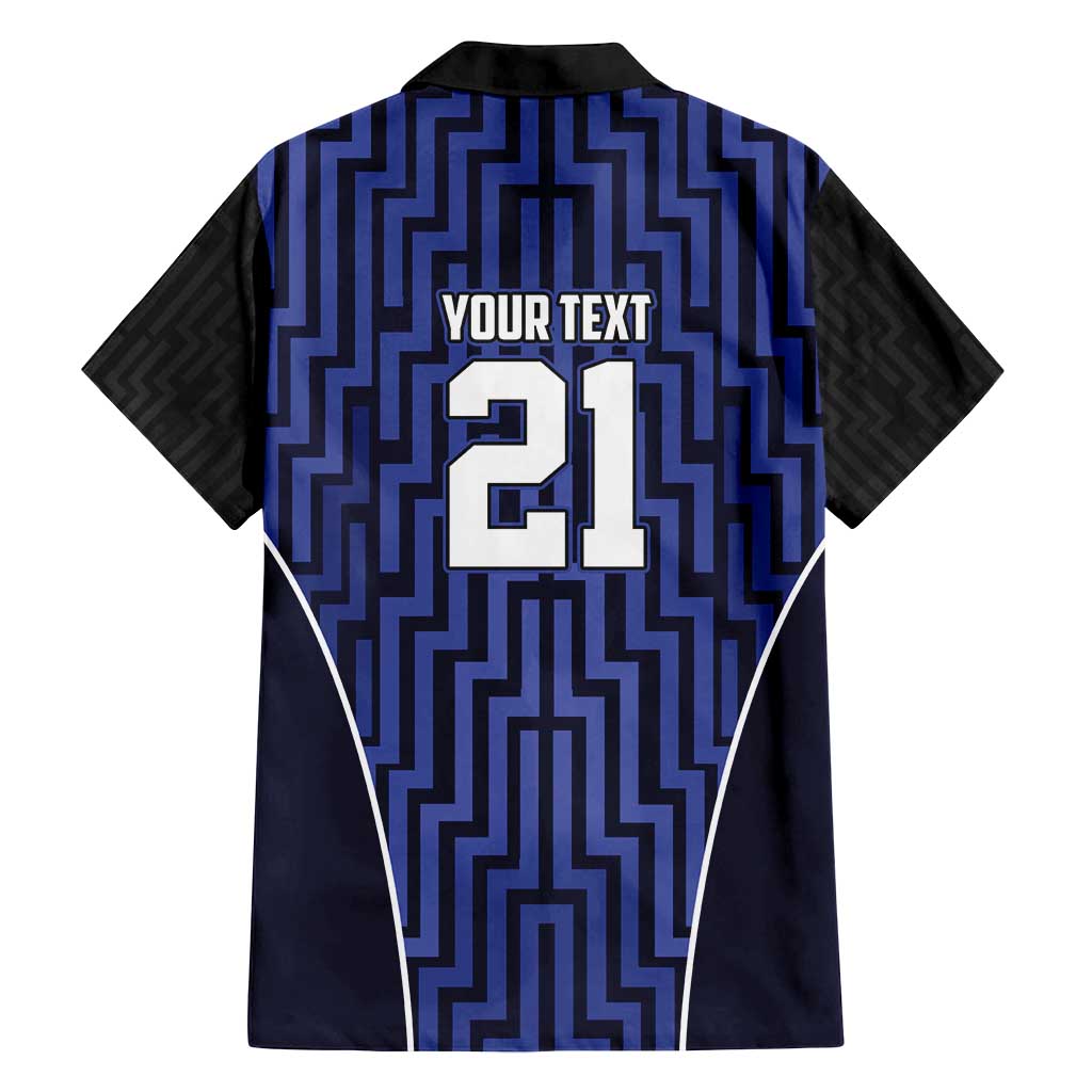 Custom Basketball New Zealand Family Matching Puletasi and Hawaiian Shirt Blue Maori Ta Moko Indigenous LT9 - Polynesian Pride