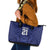 Custom Basketball New Zealand Leather Tote Bag Blue Maori Ta Moko Indigenous - Polynesian Pride