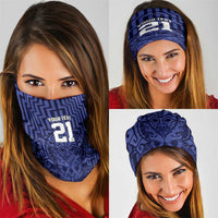 Basketball New Zealand Neck Gaiter Blue Maori Ta Moko Indigenous LT9
