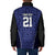 Custom Basketball New Zealand Padded Jacket Blue Maori Ta Moko Indigenous - Polynesian Pride