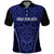 Custom Basketball New Zealand Polo Shirt Blue Maori Ta Moko Indigenous - Polynesian Pride