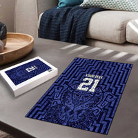 Custom Basketball New Zealand Puzzle Blue Maori Ta Moko Indigenous LT9 - Polynesian Pride