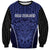 Custom Basketball New Zealand Sweatshirt Blue Maori Ta Moko Indigenous - Polynesian Pride