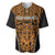 Custom Basketball New Zealand Baseball Jersey Gold Maori Ta Moko Indigenous - Polynesian Pride