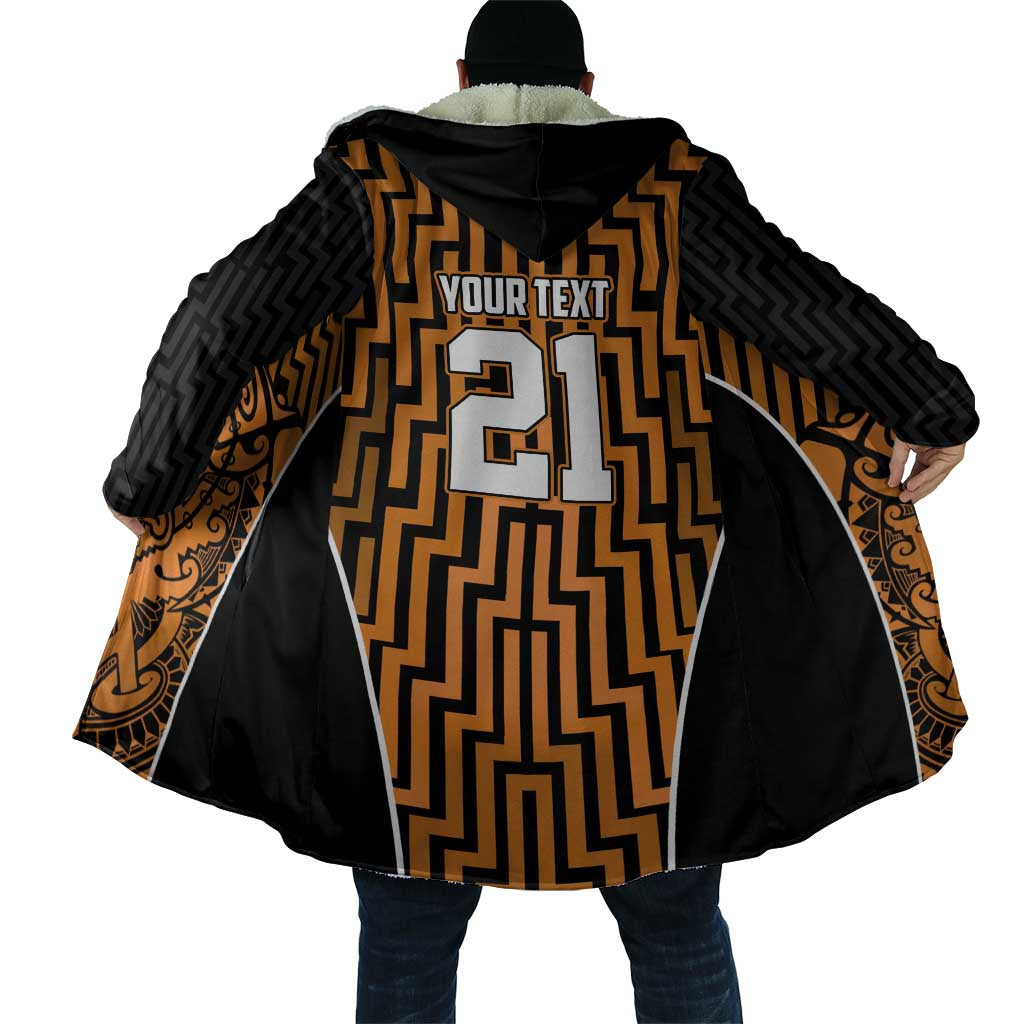 Custom Basketball New Zealand Cloak Gold Maori Ta Moko Indigenous - Polynesian Pride