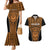 Custom Basketball New Zealand Couples Matching Mermaid Dress and Hawaiian Shirt Gold Maori Ta Moko Indigenous - Polynesian Pride