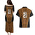 Custom Basketball New Zealand Couples Matching Puletasi and Hawaiian Shirt Gold Maori Ta Moko Indigenous - Polynesian Pride