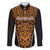 Custom Basketball New Zealand Family Matching Long Sleeve Bodycon Dress and Hawaiian Shirt Gold Maori Ta Moko Indigenous - Polynesian Pride