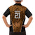 Custom Basketball New Zealand Family Matching Mermaid Dress and Hawaiian Shirt Gold Maori Ta Moko Indigenous - Polynesian Pride