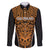 Custom Basketball New Zealand Family Matching Off The Shoulder Long Sleeve Dress and Hawaiian Shirt Gold Maori Ta Moko Indigenous - Polynesian Pride