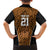 Custom Basketball New Zealand Family Matching Summer Maxi Dress and Hawaiian Shirt Gold Maori Ta Moko Indigenous - Polynesian Pride