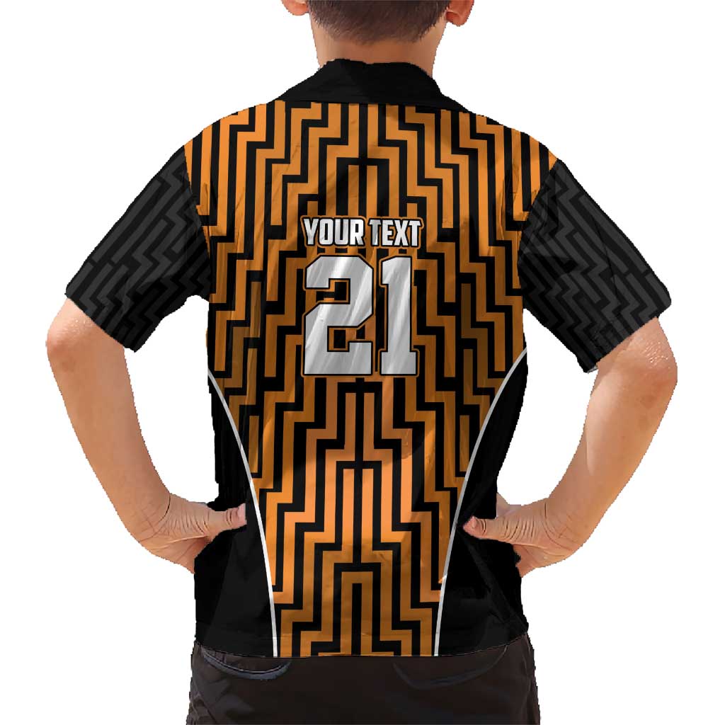 Custom Basketball New Zealand Hawaiian Shirt Gold Maori Ta Moko Indigenous LT9 - Polynesian Pride