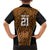 Custom Basketball New Zealand Hawaiian Shirt Gold Maori Ta Moko Indigenous - Polynesian Pride