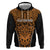 Custom Basketball New Zealand Hoodie Gold Maori Ta Moko Indigenous - Polynesian Pride