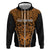 Custom Basketball New Zealand Hoodie Gold Maori Ta Moko Indigenous - Polynesian Pride