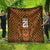 Custom Basketball New Zealand Quilt Gold Maori Ta Moko Indigenous - Polynesian Pride