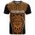 Custom Basketball New Zealand T Shirt Gold Maori Ta Moko Indigenous - Polynesian Pride