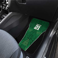 Custom Basketball New Zealand Car Mats Green Maori Ta Moko Indigenous - Polynesian Pride
