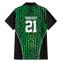 Custom Basketball New Zealand Family Matching Puletasi and Hawaiian Shirt Green Maori Ta Moko Indigenous LT9 - Polynesian Pride