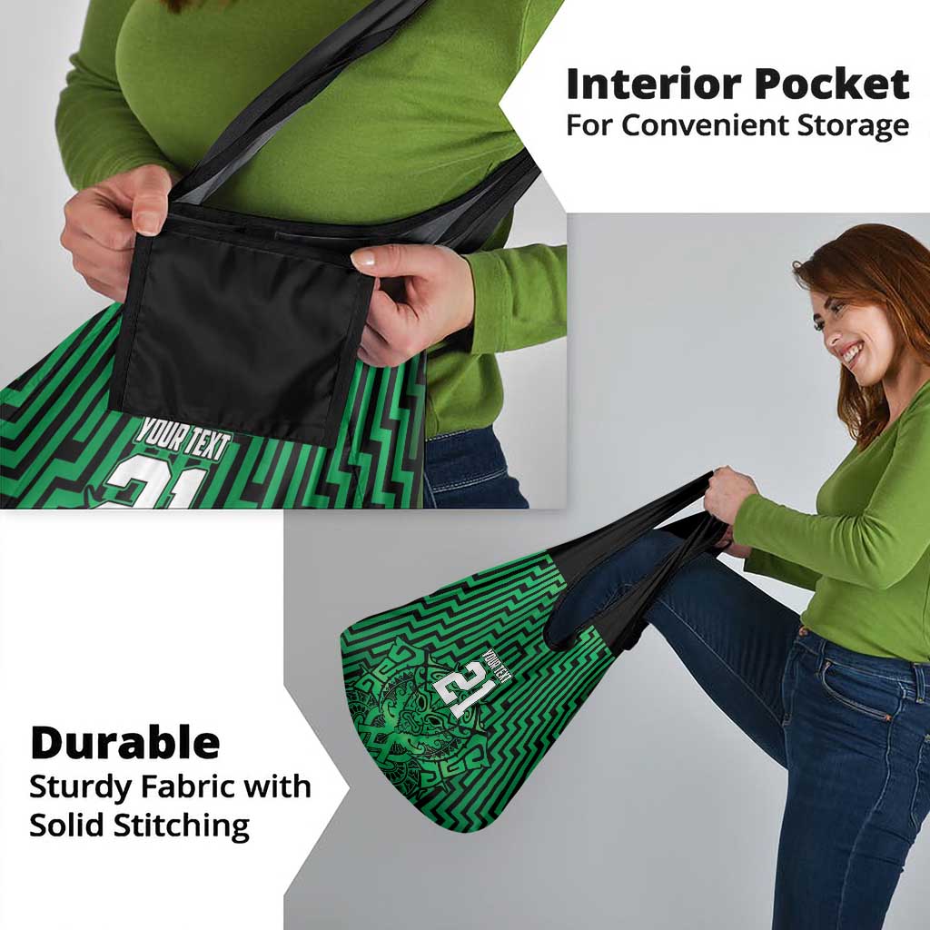 Custom Basketball New Zealand Grocery Bag Green Maori Ta Moko Indigenous - Polynesian Pride