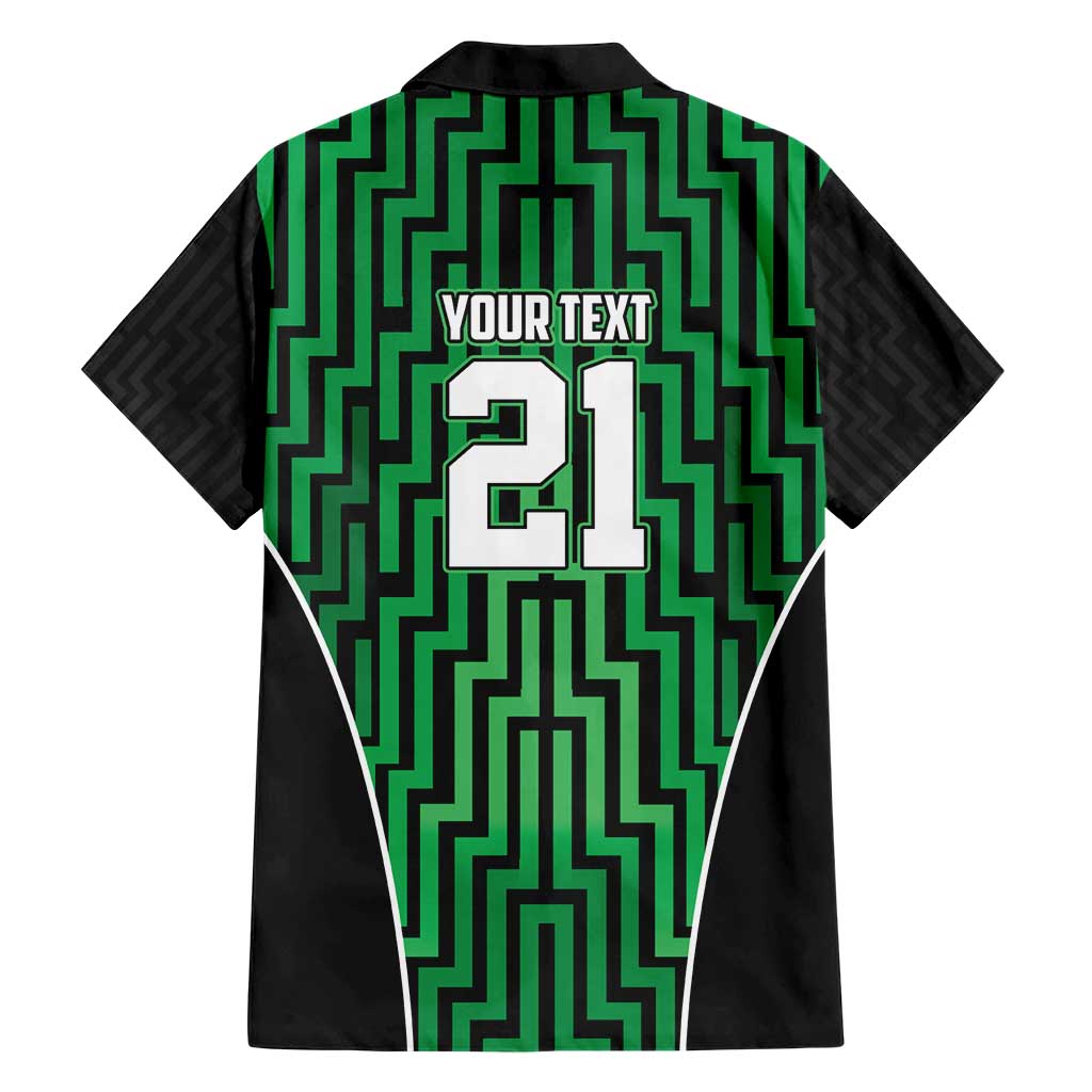 Custom Basketball New Zealand Hawaiian Shirt Green Maori Ta Moko Indigenous - Polynesian Pride