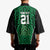 Custom Basketball New Zealand Kimono Green Maori Ta Moko Indigenous - Polynesian Pride