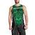 Custom Basketball New Zealand Men Tank Top Green Maori Ta Moko Indigenous - Polynesian Pride