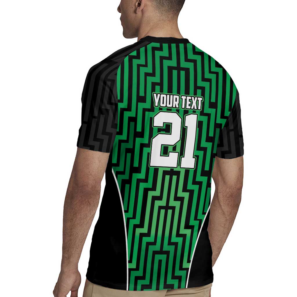 Custom Basketball New Zealand Rugby Jersey Green Maori Ta Moko Indigenous - Polynesian Pride