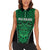 Custom Basketball New Zealand Women Sleeveless Polo Shirt Green Maori Ta Moko Indigenous - Polynesian Pride
