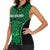 Custom Basketball New Zealand Women Sleeveless Polo Shirt Green Maori Ta Moko Indigenous - Polynesian Pride