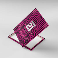 Custom Basketball New Zealand Canvas Wall Art Pink Maori Ta Moko Indigenous - Polynesian Pride