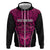 Custom Basketball New Zealand Hoodie Pink Maori Ta Moko Indigenous - Polynesian Pride