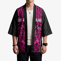 Custom Basketball New Zealand Kimono Pink Maori Ta Moko Indigenous - Polynesian Pride