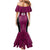 Custom Basketball New Zealand Mermaid Dress Pink Maori Ta Moko Indigenous - Polynesian Pride
