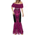 Custom Basketball New Zealand Mermaid Dress Pink Maori Ta Moko Indigenous - Polynesian Pride