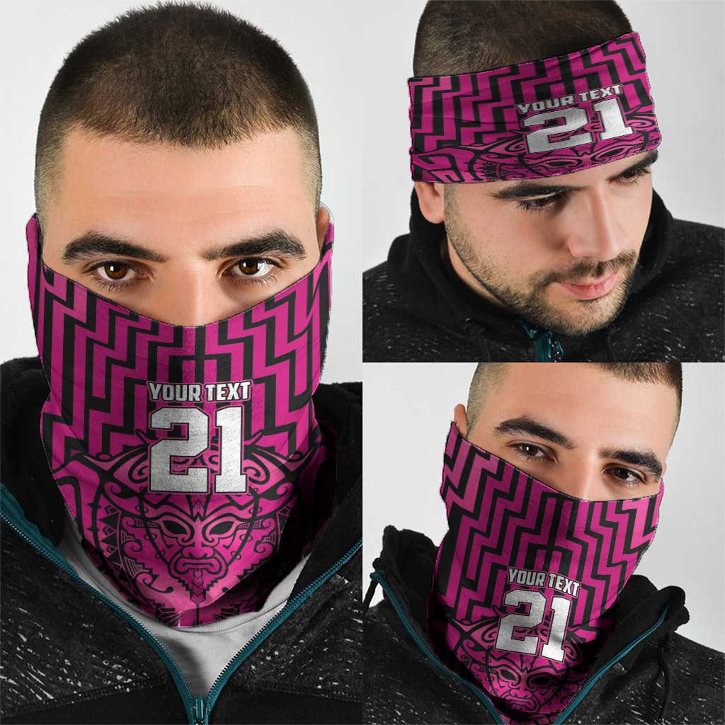 Basketball New Zealand Neck Gaiter Pink Maori Ta Moko Indigenous LT9