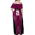 Custom Basketball New Zealand Off Shoulder Maxi Dress Pink Maori Ta Moko Indigenous - Polynesian Pride