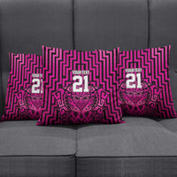 Custom Basketball New Zealand Pillow Cover Pink Maori Ta Moko Indigenous - Polynesian Pride