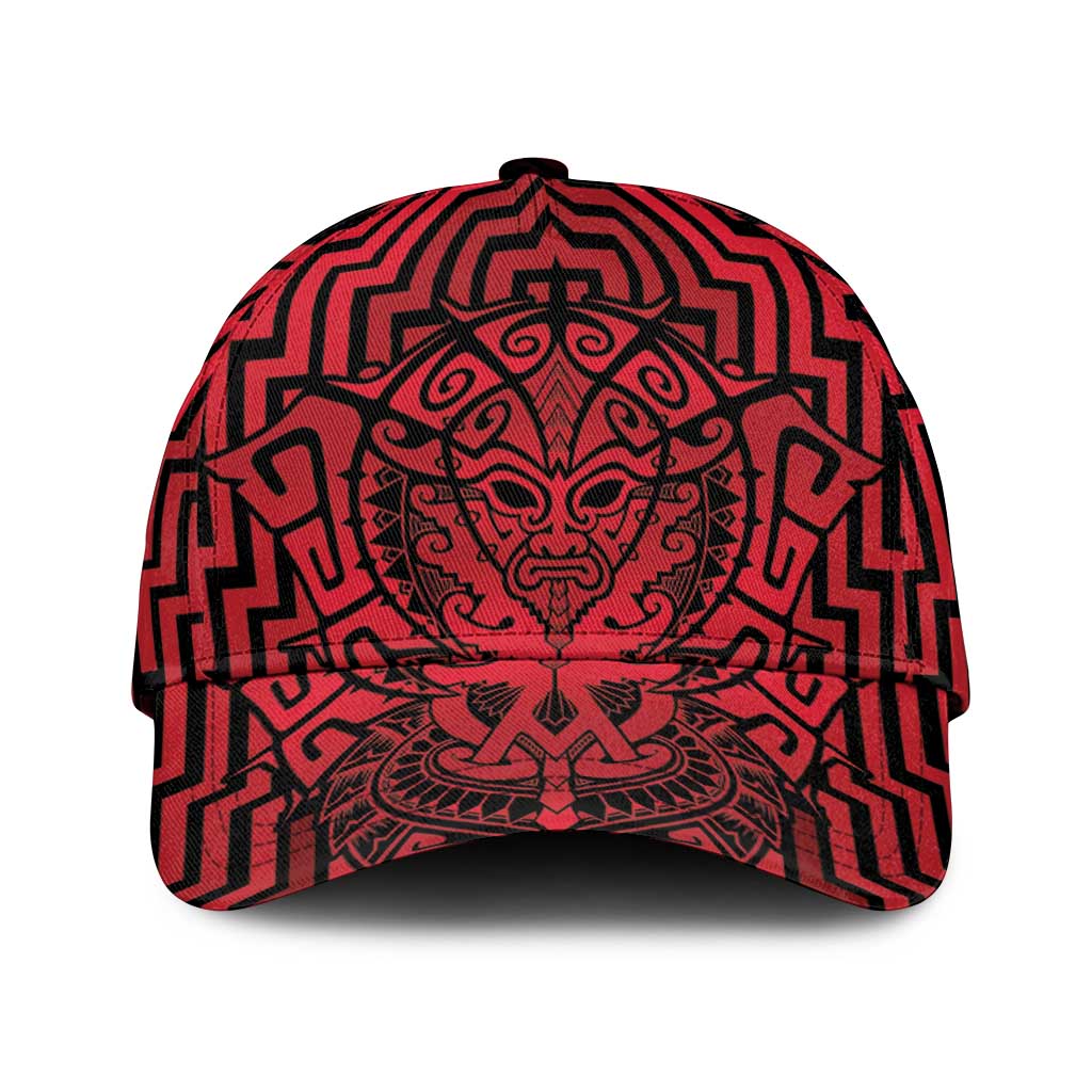 Basketball New Zealand Classic Cap Red Maori Ta Moko Indigenous - Polynesian Pride