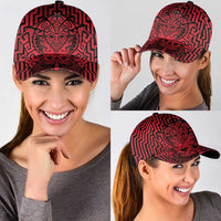 Basketball New Zealand Classic Cap Red Maori Ta Moko Indigenous - Polynesian Pride