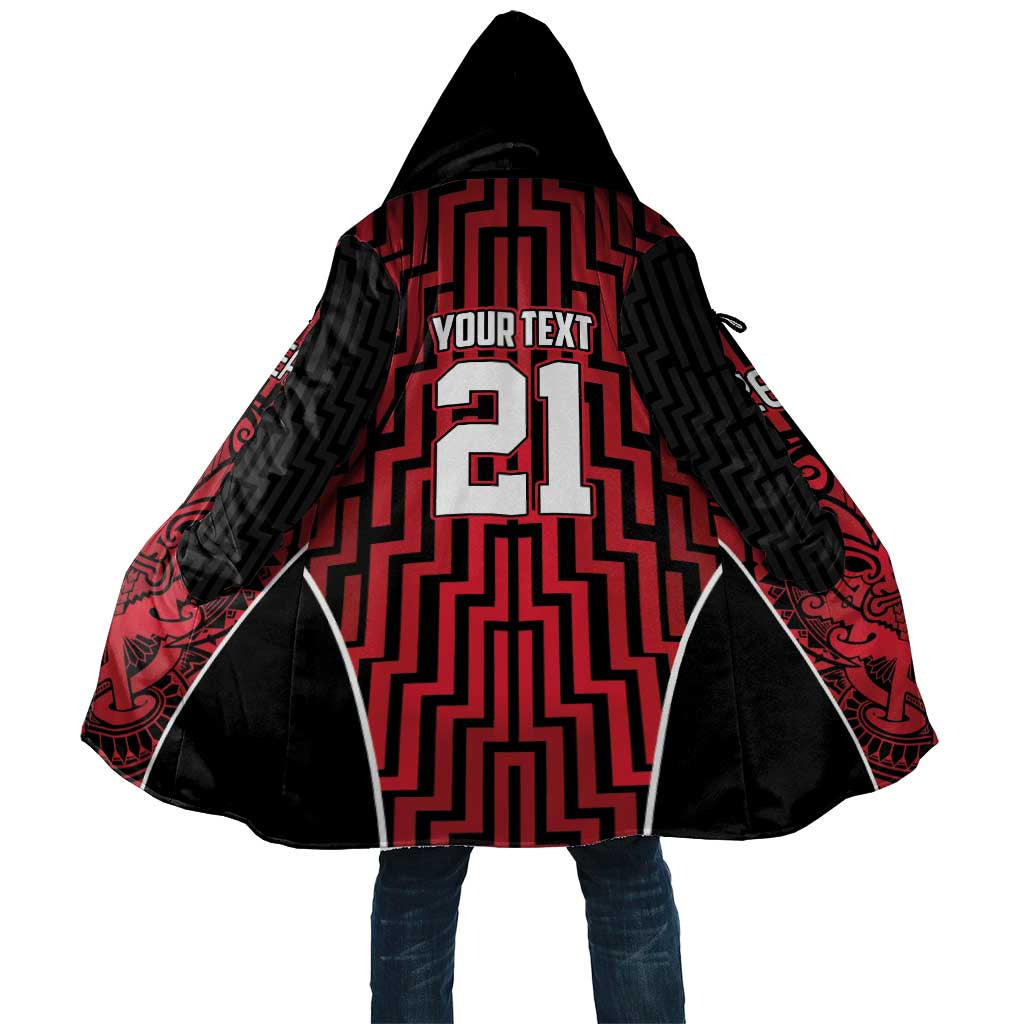 Custom Basketball New Zealand Cloak Red Maori Ta Moko Indigenous - Polynesian Pride